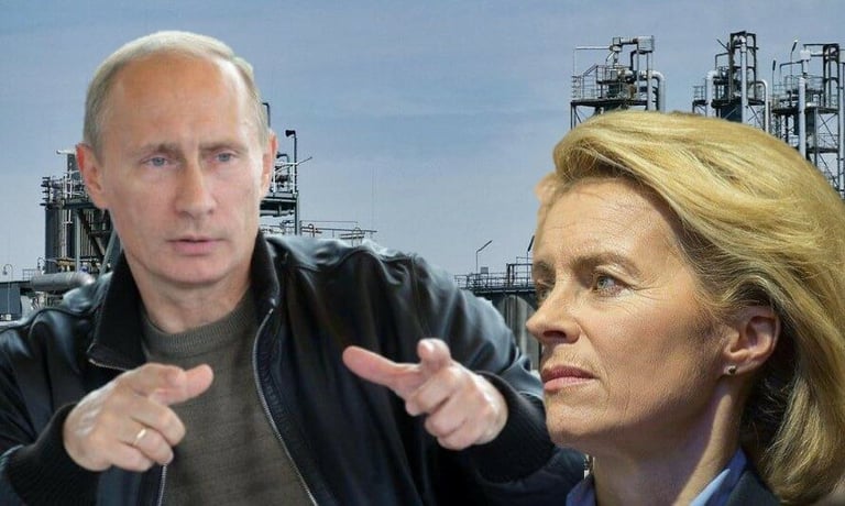 Wladimir Putin und Ursula von der Leyen — SatyaPrem / pixabay.com