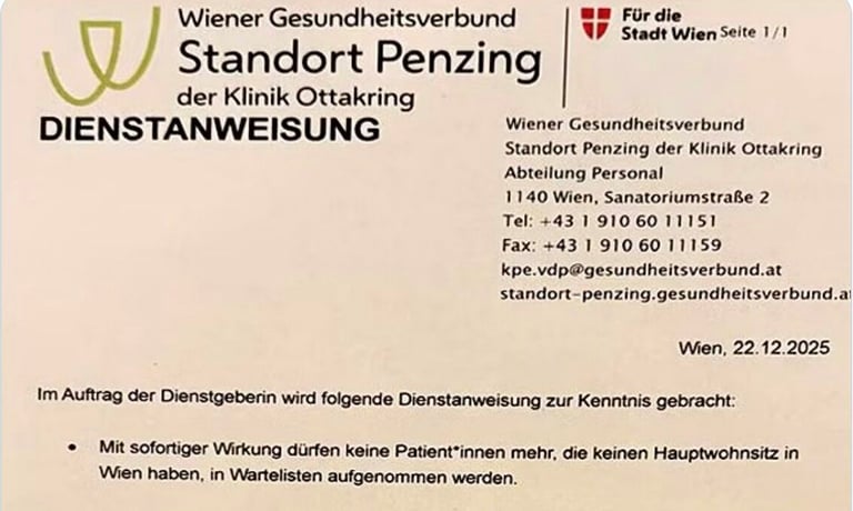 Dienstanweisung — Screenshot / X