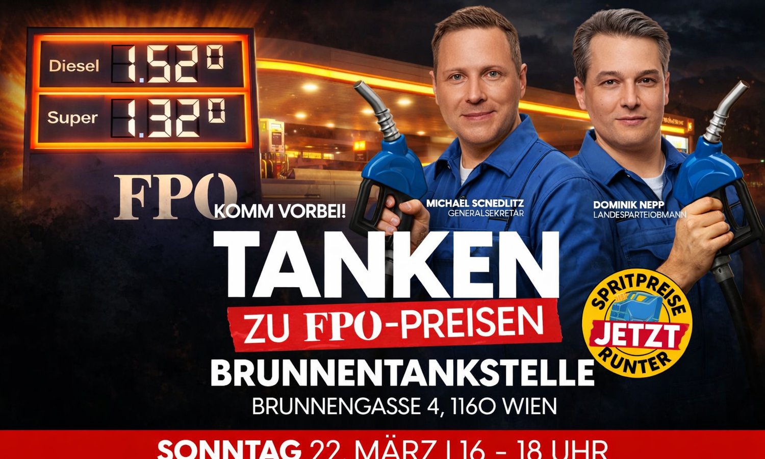 FPÖ will zeigen, wie billig tanken wirklich geht — FPÖ