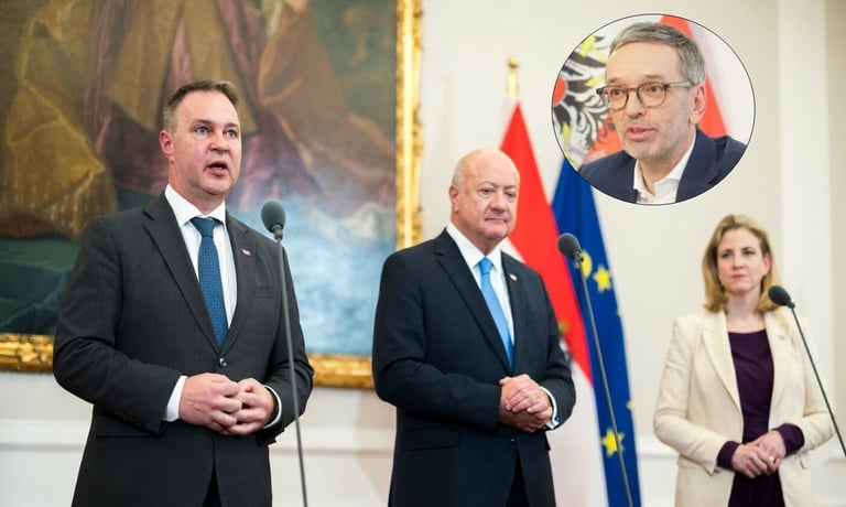 Verlierer-Ampel und Herbert Kickl — BKA/Christopher Dunker /  Ruttinger/FPÖ