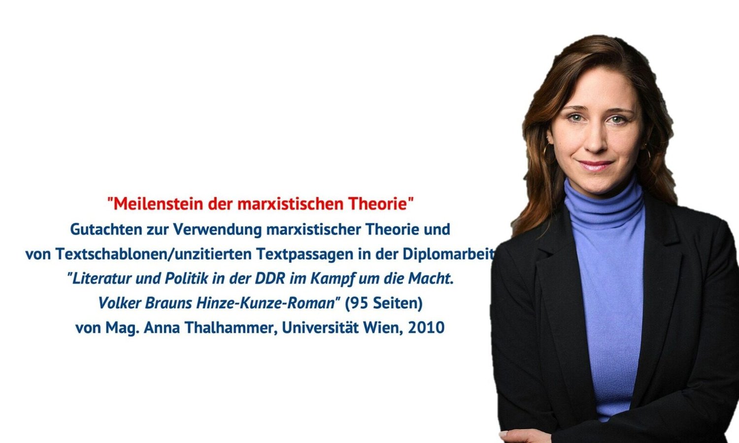 Anna Thalhammer und Gutachten Stefan Weber — AlexandraUnger / Wikimedia CC BY-SA 4.0