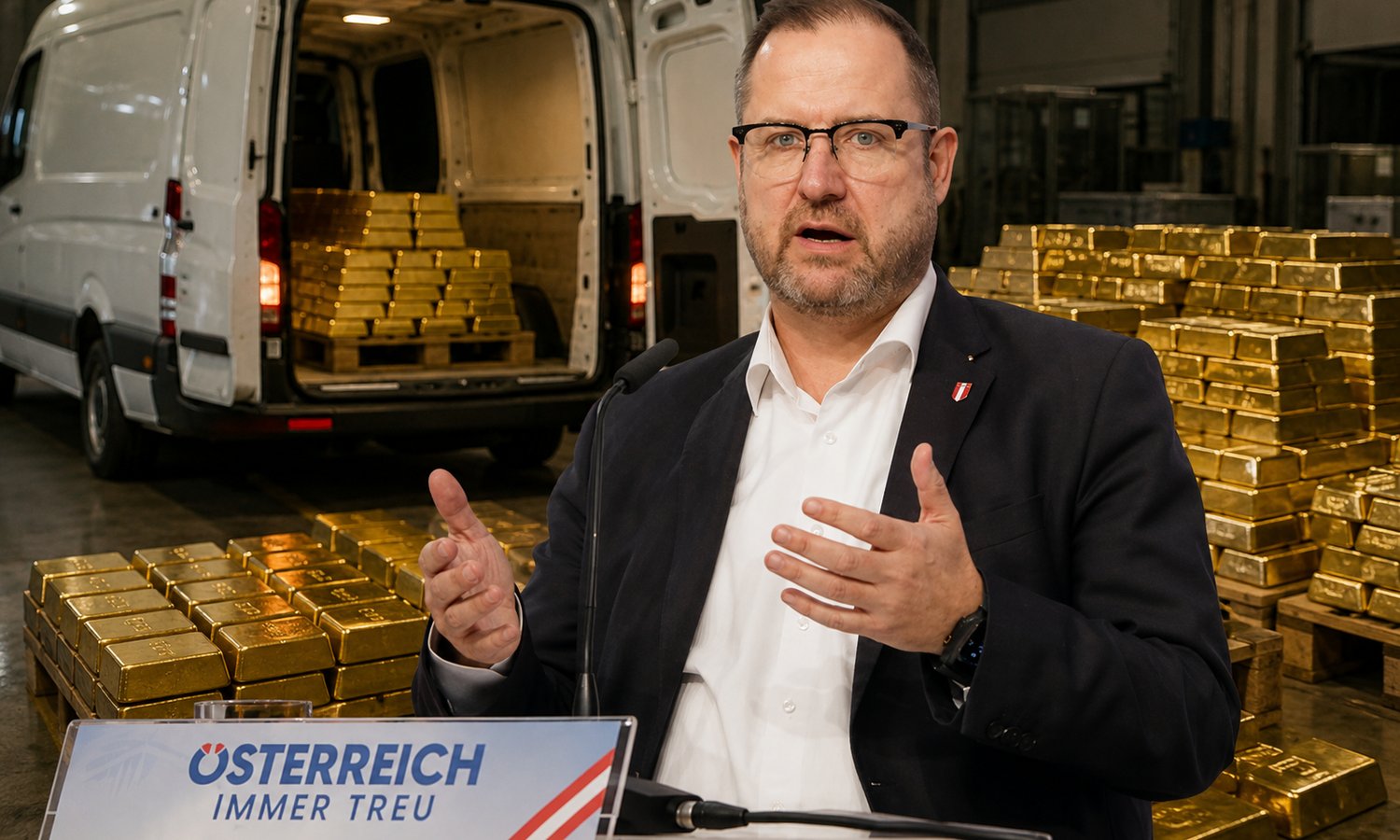 Hafenecker und Goldbarren — FPÖ / unzensuriert.at