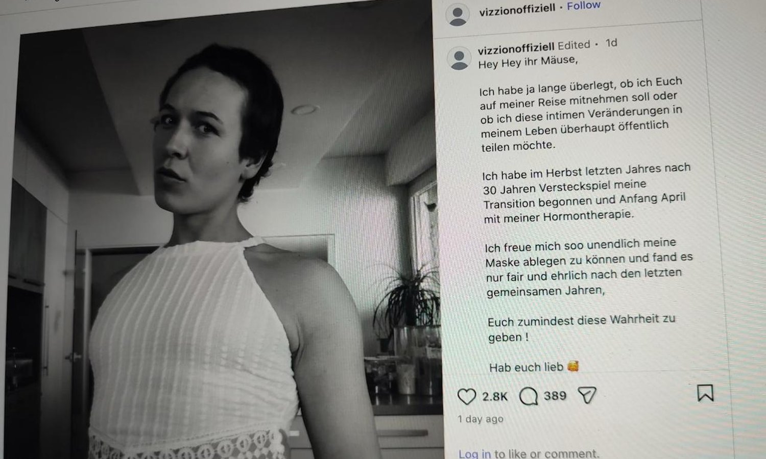 "Antifa"-Rapper entscheidet sich, Frau zu werden — Screenshot Instagram