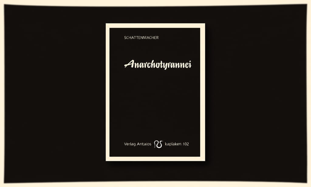Der Verlag Antaios hat ein Sachbuch vom Schattenmacher herausgegeben. Das 88 Seiten lange Werk befasst sich mit einem Phänomen, dass der Autor als “Anarchotyrannei” betitelt.
