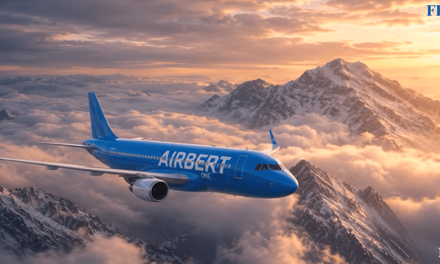 Blauer Remigrations-Flieger „Airbert One“ hebt ab! — Screenshot FPÖ TV / YouTube