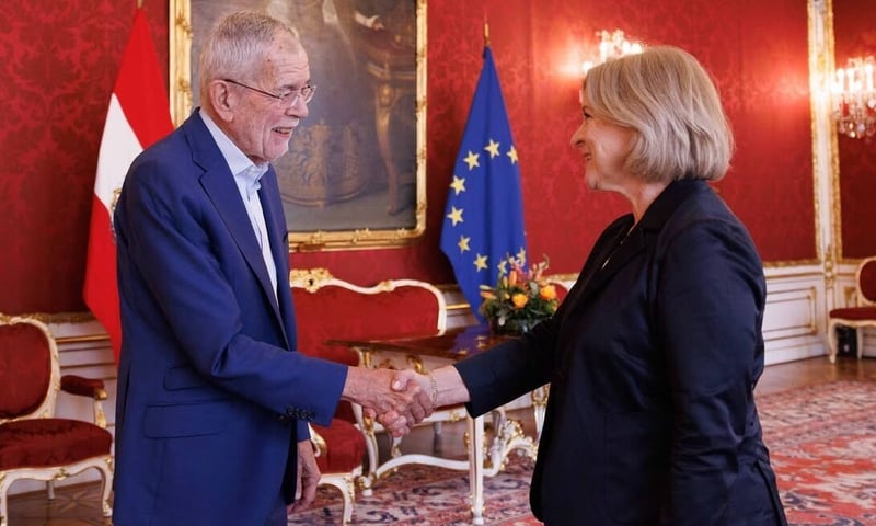 Van der Bellen und Ingrid Thurnher