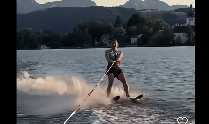 Wolfgang Hattmannsdorfer beim Wasserskifahren