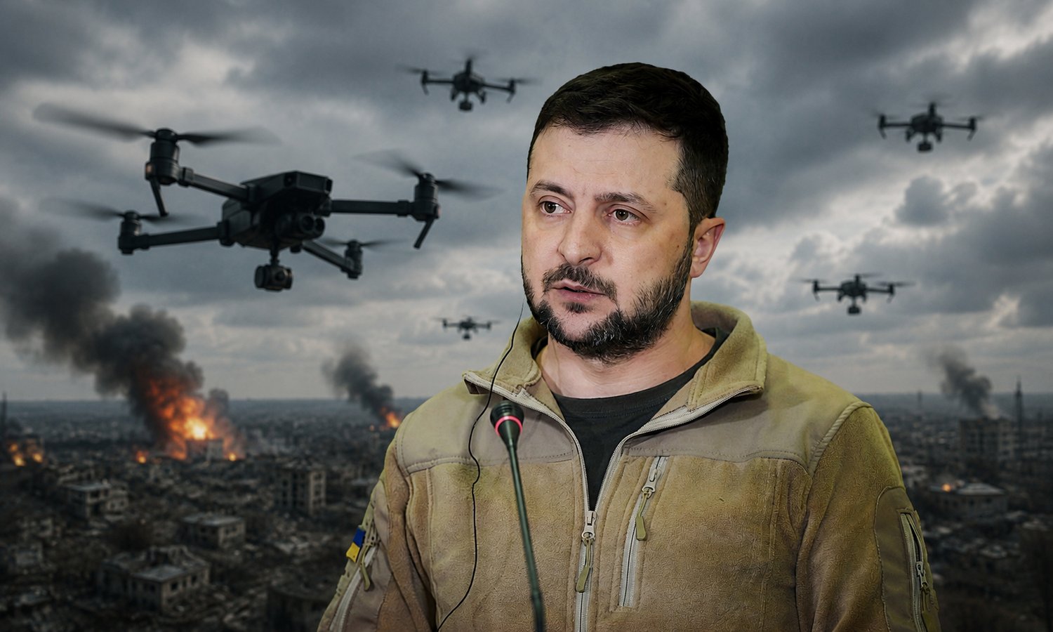 Ukraine bekommt vier Milliarden Euro für Drohnen — President.gov.ua / wikimediacommons.org (CC BY 4.0), bearbeitet