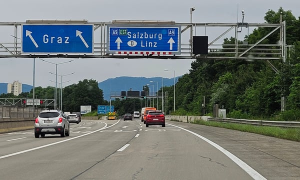 Auf der A9 (hier vor der Südeinfahrt des Plabutschtunnel) fuhr der Iraker Amok.