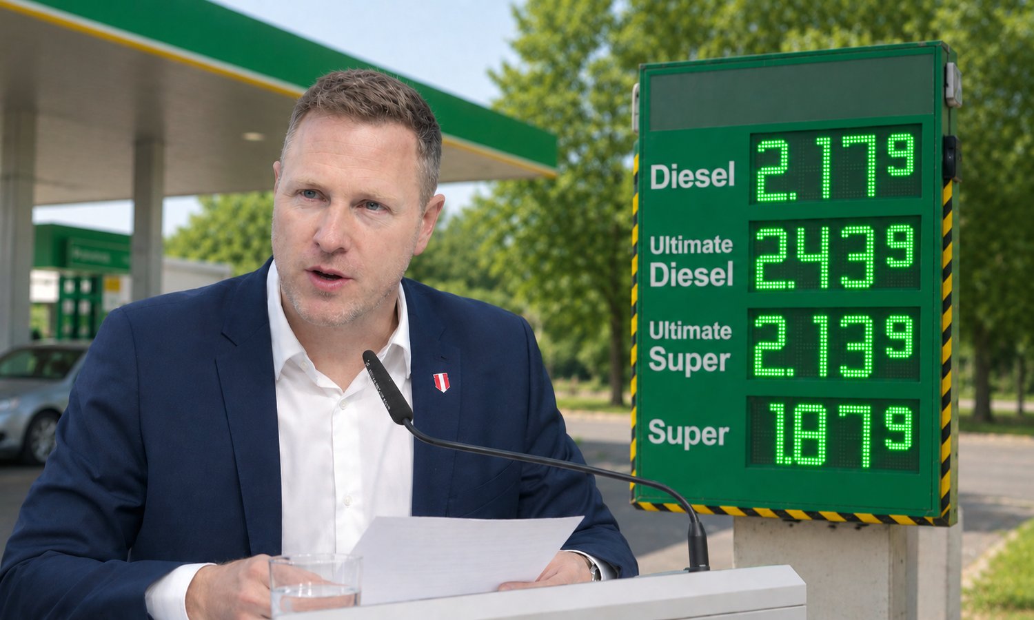 Spritpreis: FPÖ rechnet mit Verlierer Ampel ab  — Andreas Ruttinger / FPÖ / unzensuriert.at