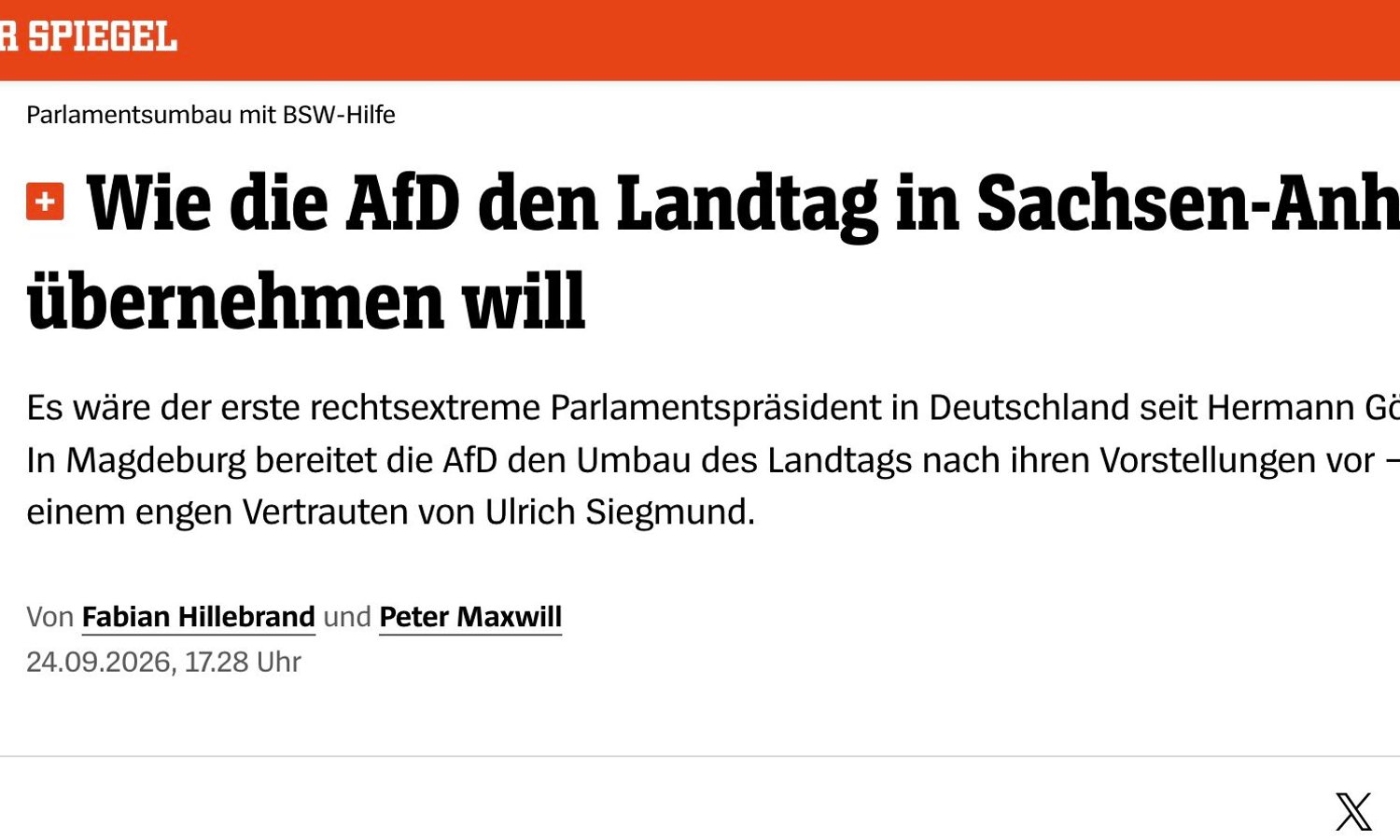 Screenshot / Der Spiegel — Screenshot / Der Spiegel