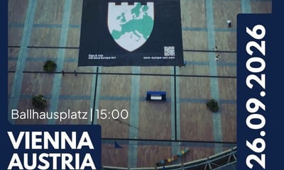 Remigration vor dem Kanzleramt: Riesenbanner soll am Samstag beim Ballhausplatz entrollt werden — Screenshot/ Instagram