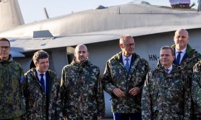 Flecktarn am Polarkreis: CDU-Kanzler Merz in militärischer Kulisse — Screenshot Valtioneuvoston kanslia / finnishgovernment