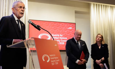 Van der Bellen, Stocker und Meinl-Reisinger in New York — Peter Lechner/HBF
