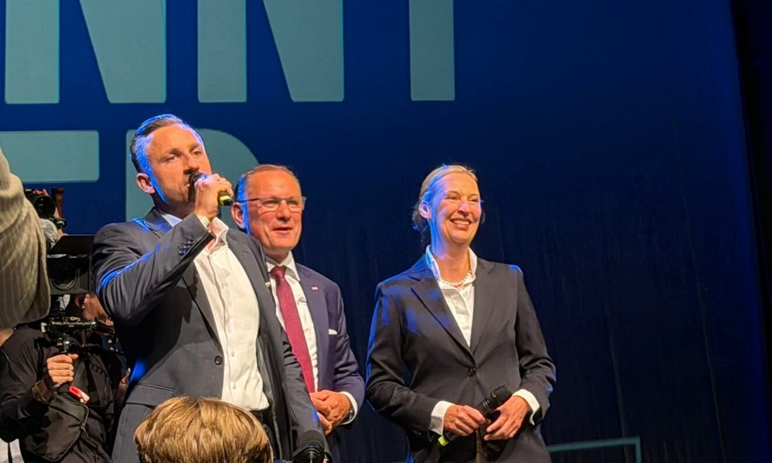 Ulrich Siegmund mit Alice Weidel und Tino Chrupalla — unzensuriert