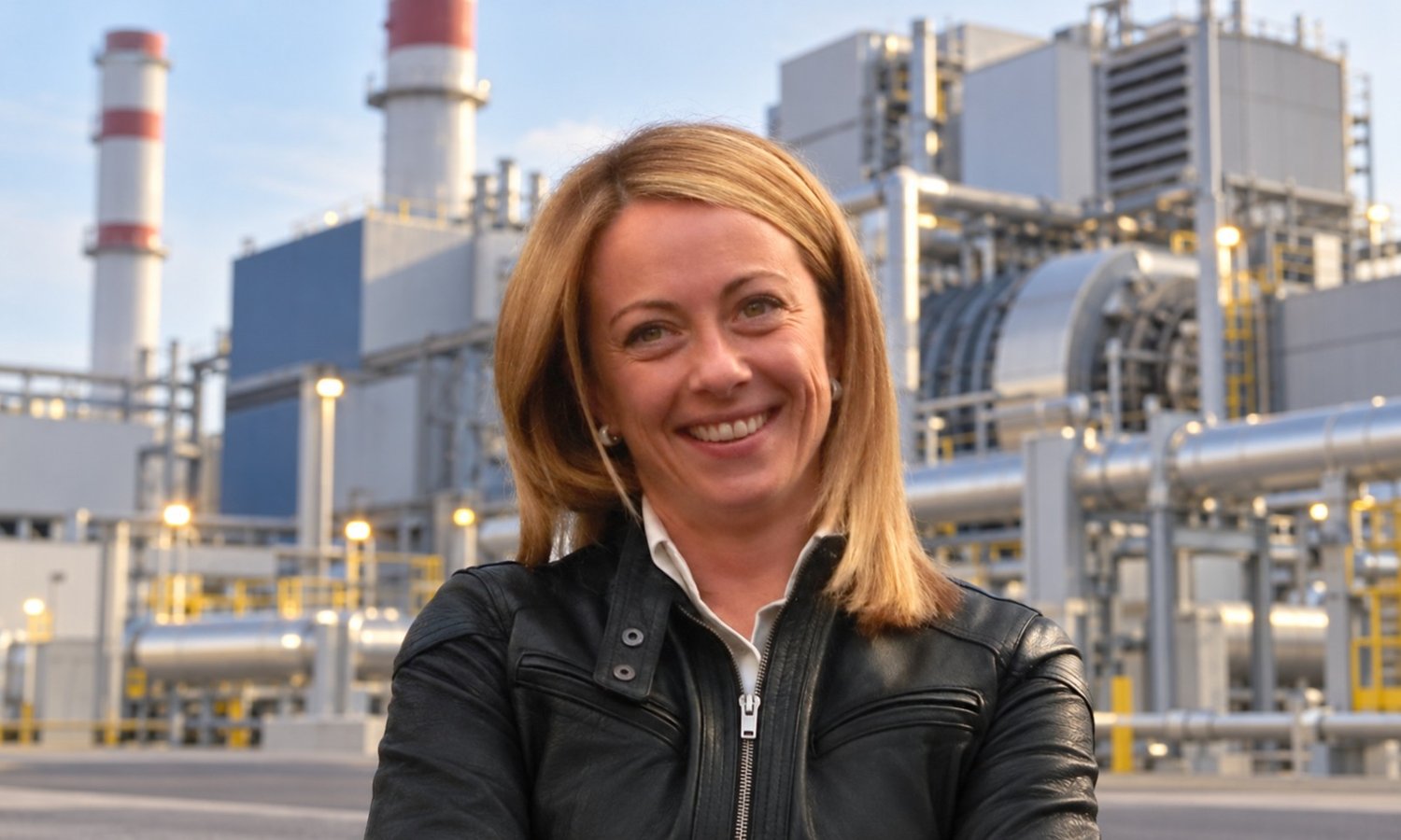 Meloni deckelt Strompreise über Gaskraftwerke — Jose Antonio / Wikimediacommons.org (CC BY 4.0) / unzensuriert.at (KI-bearbeitet)