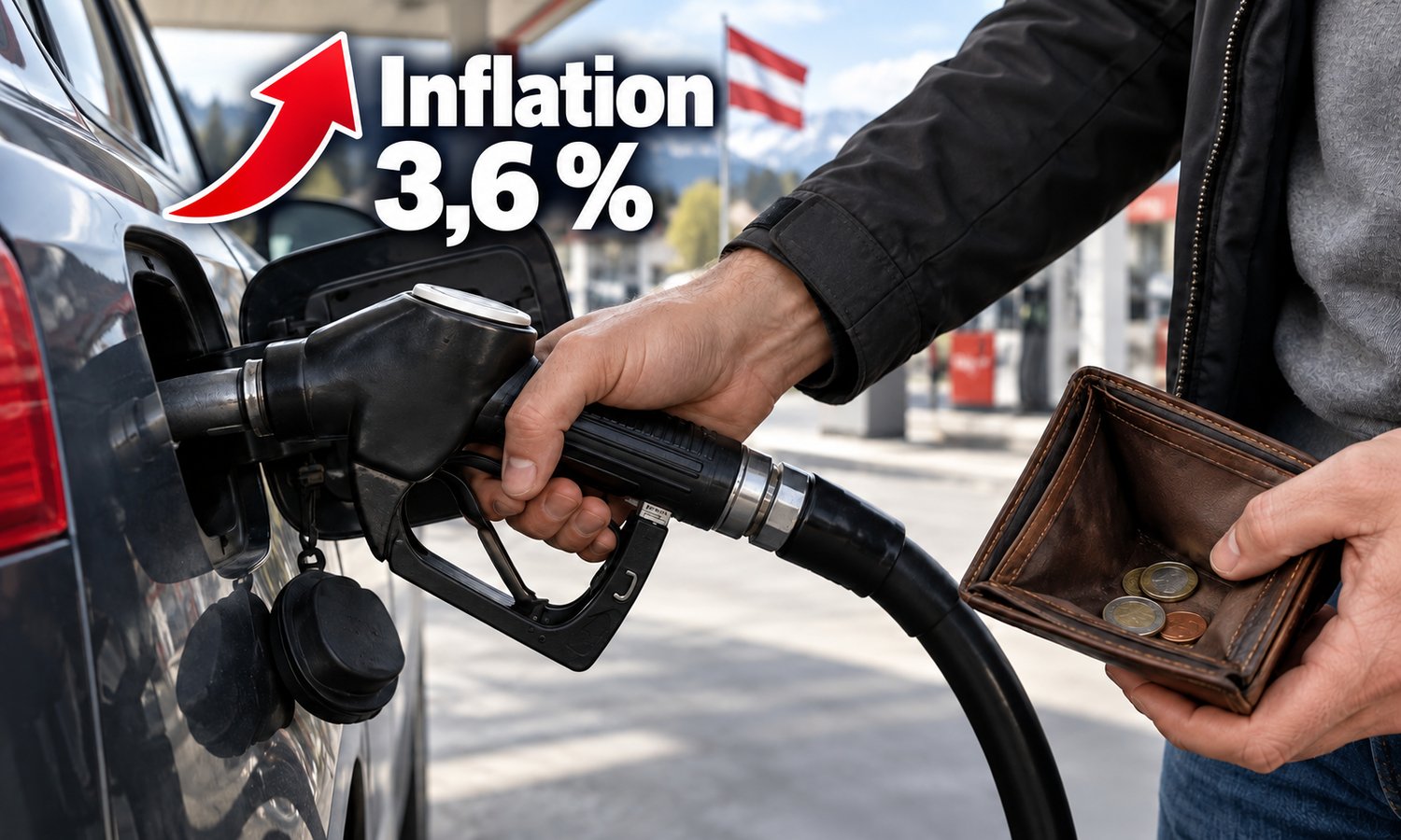 Österreichs Inflation steigt auf 3,6 Prozent — KI-generiertes Symbolbild