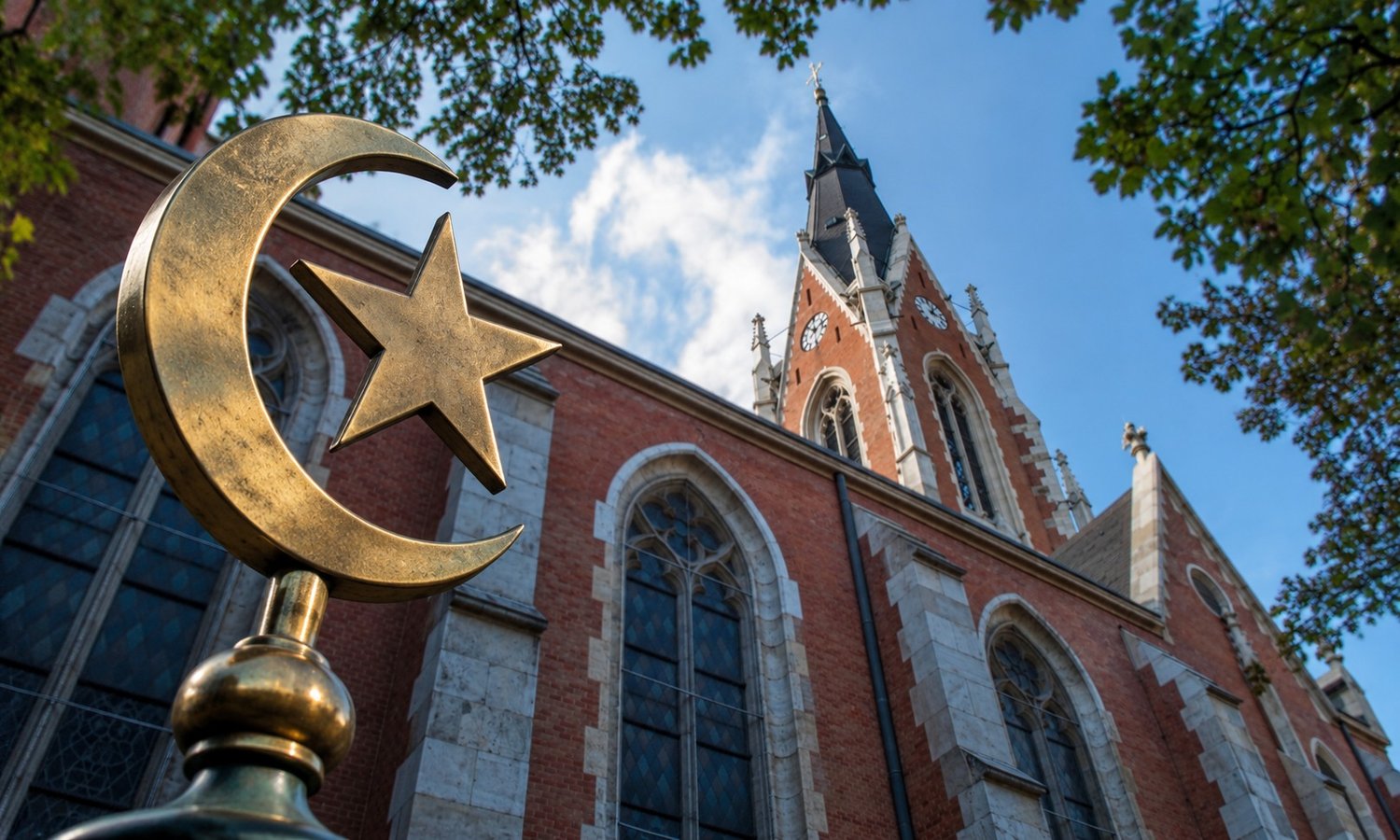 Moslem-Jugendliche störten Wiener Gottesdienst — Diana Ringo/wikimediacommons.org (CC-BY-SA-3.0-AT), mit KI bearbeitet