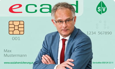 Markus Marterbauer und ecard — Thomas R. Schwarz Design: SV / Wikimedia (PD textlogo) / BKA / Andy Wenzel