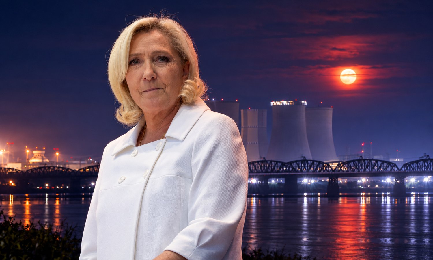Le Pen entlarvt Deutschlands Atomausstieg — Vox España/wikimediacommons.org (CC0 1.0) / Sanvi Ahmed Saim/wikimediacommons.org (CC-BY-SA-4.0) (Bearbeitet)