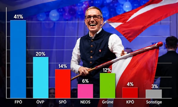 FPÖ-Chef Herbert Kickl hat gut Lachen: Seine Partei hat in der neuesten Umfrage die 40-Prozent-Marke geknackt – für die Ampel-Parteien geht es hingegen bergab.