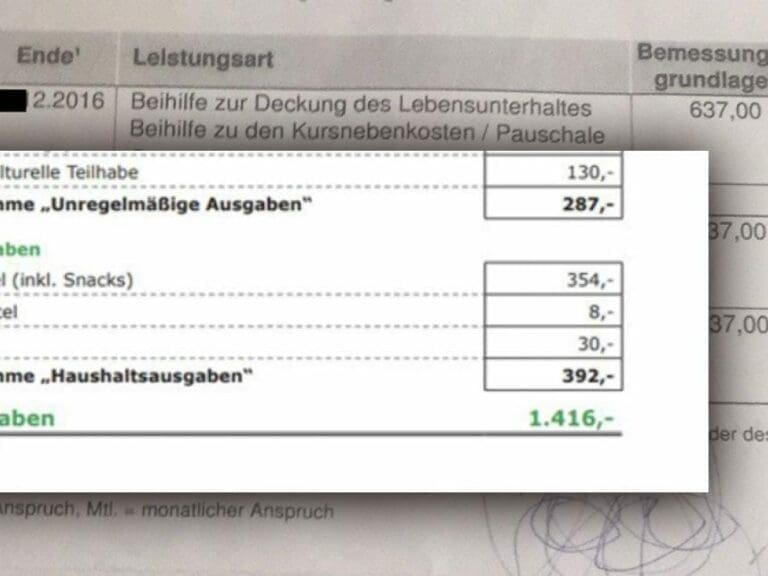 AMS-Beispiel demaskiert Schuldnerberatungen — Bild: Screenshot oe24.at, Auszug AMS-Brieg
