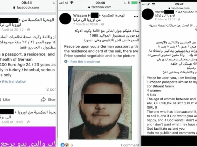 Asylanten handeln auf Facebook mit Ausweisen — Bild: privat / zVg