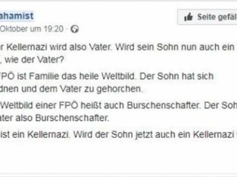 Linker Hass kennt keine moralischen Grenzen — Bild: dahamist / screenshot facebook