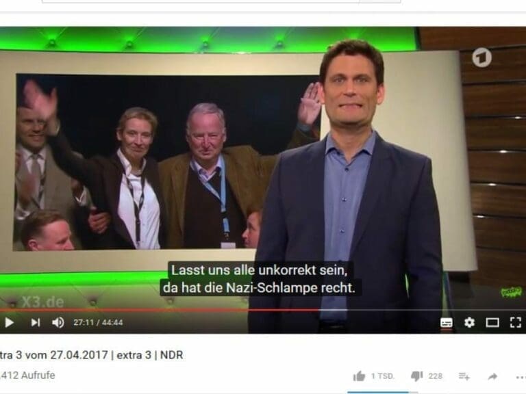"Nazi-Schlampe" Weidel: NDR sieht sich im Recht — Bild: Screenshot youtube