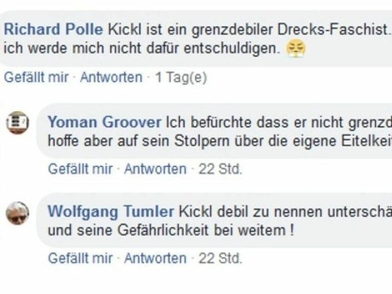 Fäkalsprache neuer Stil im rot-grünen Rathaus — Bild: Klenk Facebook / Screenshot