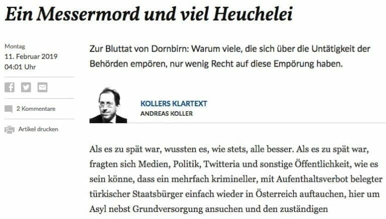 Redakteur in Zeitung für, im ORF gegen Kickl — Bild: Screenshot / Salzburger Nachrichten