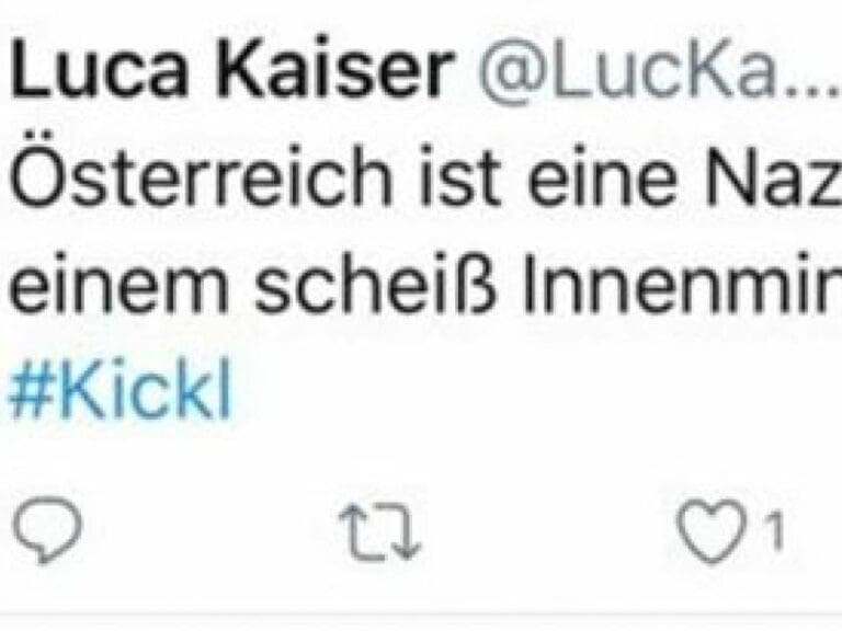 "Nazion": Kaiser-Sohn bleibt unbestraft — Bild: Screenshot Facebook