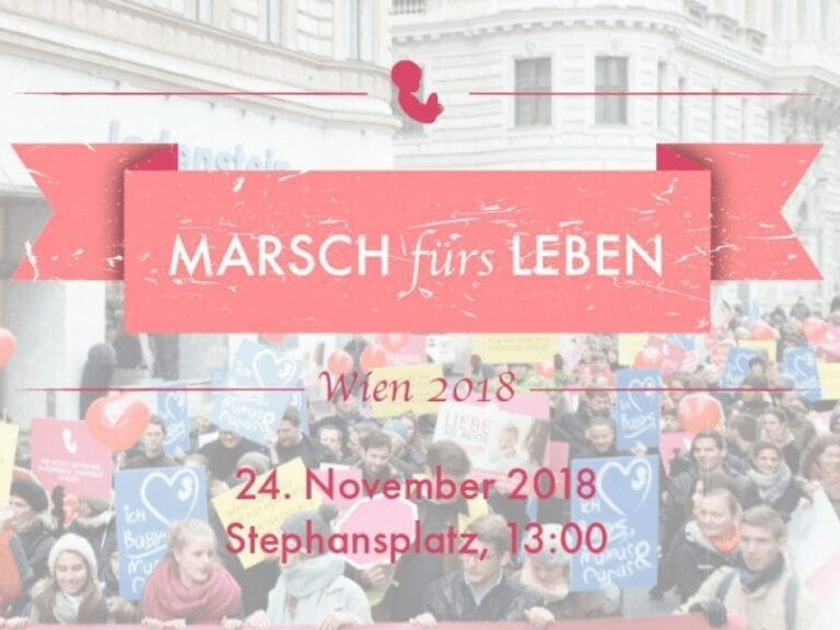 “Marsch fürs Leben” gegen Abtreibung am 24. 11. in Wien mit Unterstützung aus ÖVP und Kirche — Bild: Marsch fürs Leben
