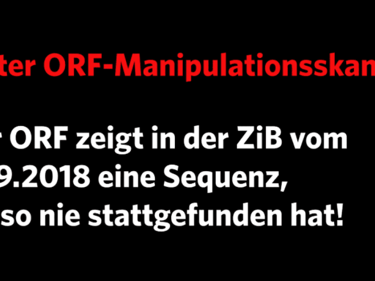 Wieder ein ORF-Eklat: Manipulatives Video — Bild: Screenshot FPÖ-TV