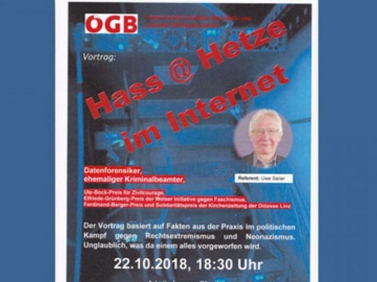Was bezahlt ÖGB für Sailers "Hass-Vortrag"? — Bild: screenshot dahamist