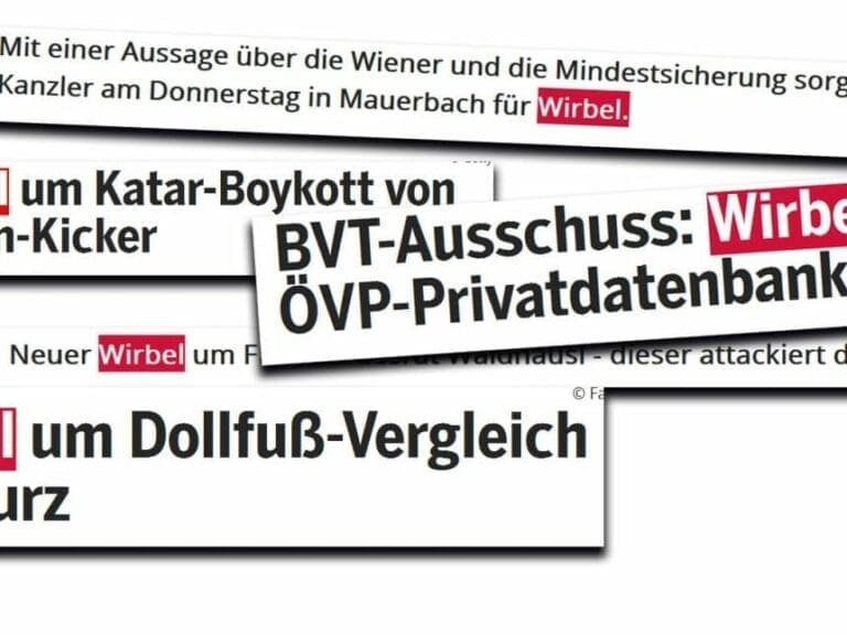 Der fast tägliche Wirbel bei oe24.at — Bild: screenshots von www.oe24.at