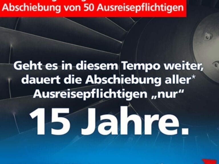 Sammelabschiebungen sind nur PR-Aktion — Bild: Alternative für Deutschland AfD / facebook.com