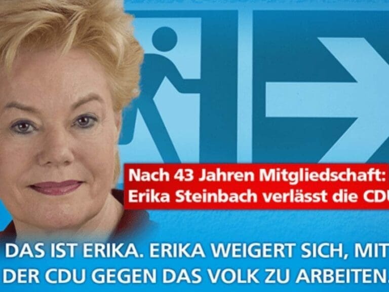 Steinbach: Wegen Merkel aus CDU ausgetreten — Bild: Alternative für Deutschland AfD / facebook.com