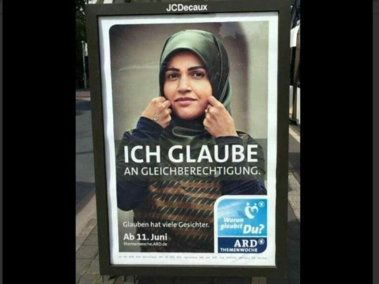 “Woran glaubt Deutschland?”: ARD wirbt mit kopftuchtragender Muslimin — Bild: Screenshot / Twitter / Robert"Schinkel"Timm? @schinkel_ib