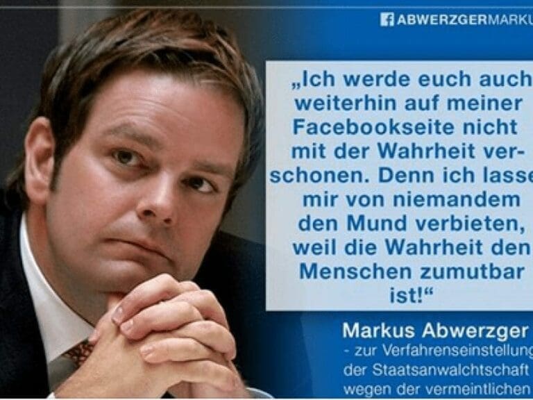 Aus für Ermittlungen gegen Tiroler FPÖ-Chef — Bild: Screenshot Facebook Markus Abwerzger