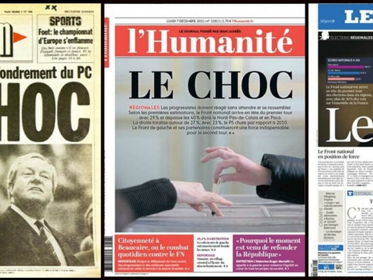 Sieg für Le Pen: Der Schock, der keiner ist — Bild: Liberation/L Humanité/Le Figaro - Montage: www.fpoe.eu
