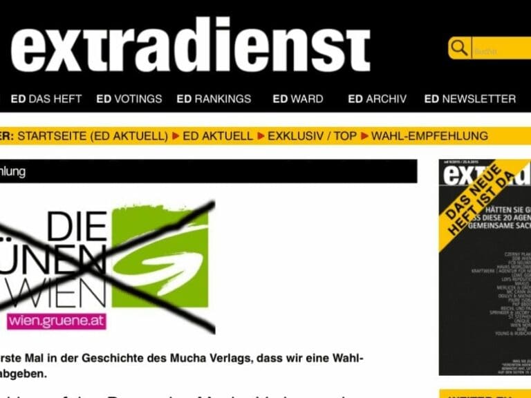 Verleger zur Wien-Wahl: Alles, nur nicht Grün — Bild: Mucha Verlag / Screenshot
