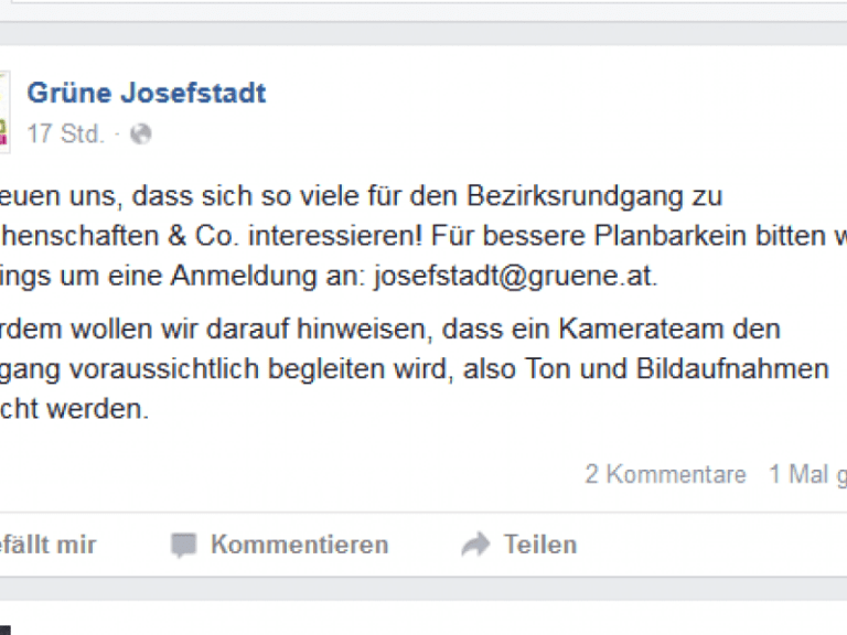 Grüne rufen zu Hetzveranstaltung auf — Bild: Screenshot Facebook