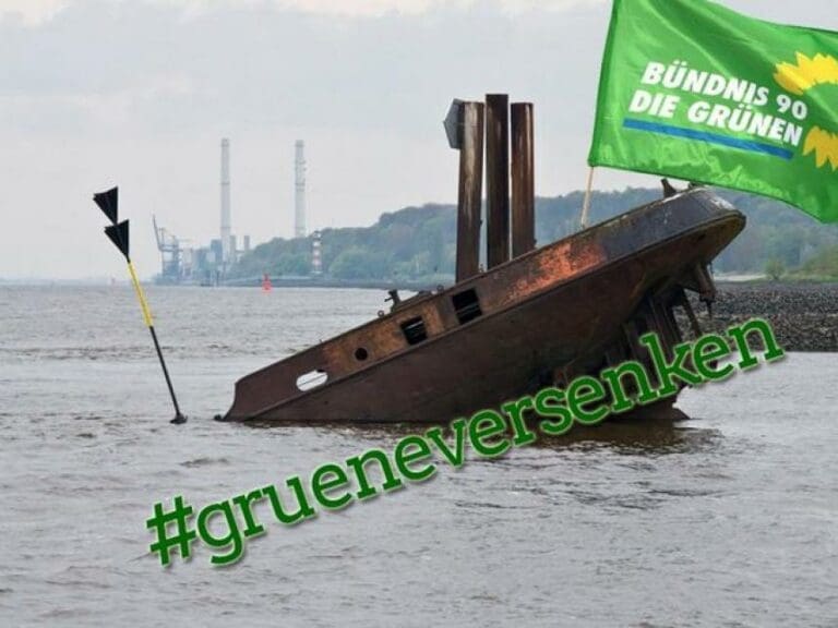 #Grüneversenken: Neuer Trend auf Social Media — Bild: Screenshot / Twitter @ha_zett