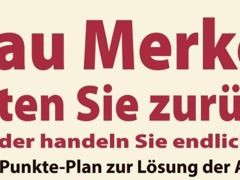 Appell wegen Asylchaos: “Frau Merkel, treten Sie zurück!” — Bild: Junge Freiheit