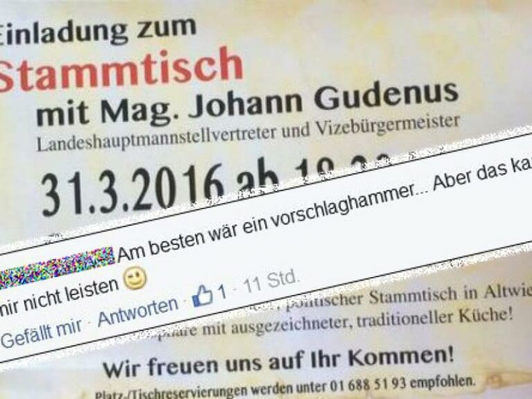 Mit Vorschlaghammer zum FPÖ-Stammtisch? — Bild: FPÖ-Favoriten