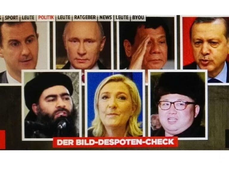 "Bild" vergleicht Le Pen mit Terrorteufel Bagdadi — Bild: Screenshot bild.de