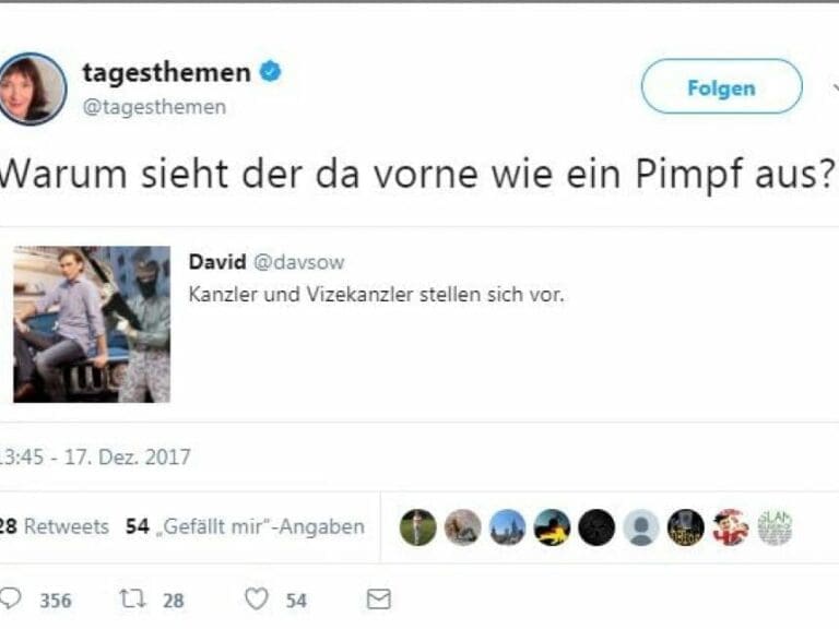 ARD-Tagesthemen beleidigen Kanzler Kurz — Bild: Screenshot / Twitter @tagesthemen