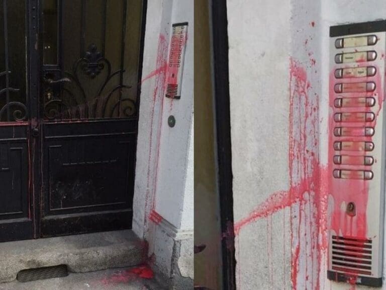 Farbbeutelanschläge nach Demo gegen Grazer Ball — Bild: zVg