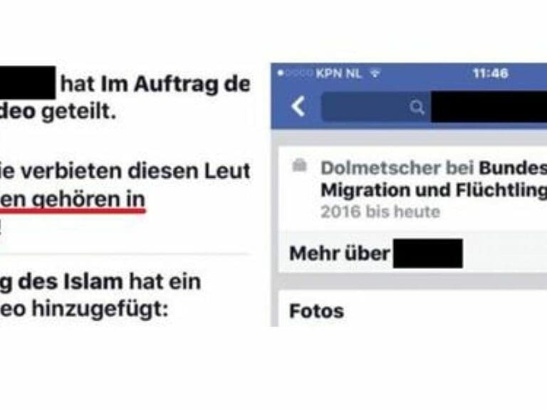 Bundesamt für Migration: Afghanischer Dolmetscher wünscht Juden “Gaskammer” — Bild: Screenshot / Twitter Dora Bromberger? @DoraBromberger